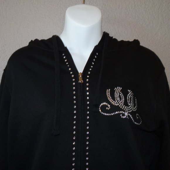 Genuine Ranch Brand Embellished Cowgirl Hoodie Sweatshirt Size Medium - Picture 3 of 9
